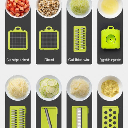 14-In-1 Vegetable Fruit Chopper Cutter Food Onion Veggie Dicer Slicer Kitchen