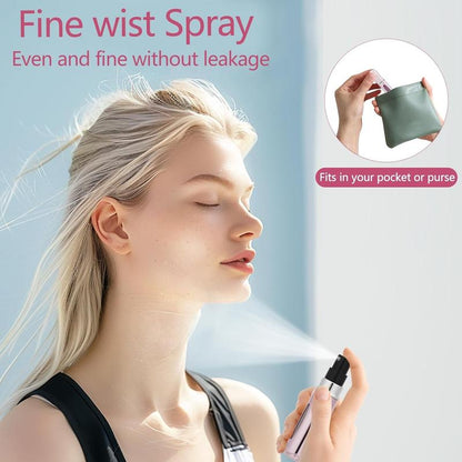 Compact Refillable Perfume Atomizer Bottle for Travel - Mini Portable Perfume Dispenser in Aluminium Container Pack Organizer Tin Canister 5Ml Free Fast Shipping